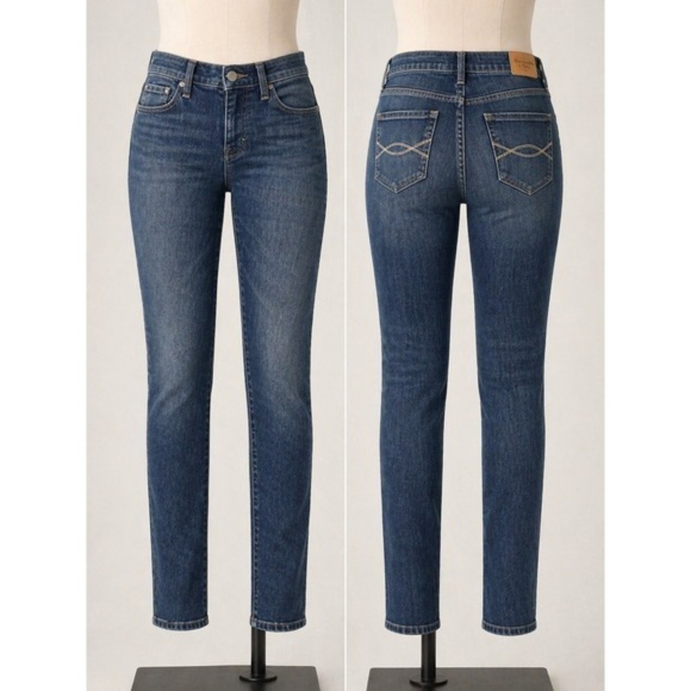 Abercrombie Erin Skinny Jeans 4R Blue Stretch Denim Classic Fit